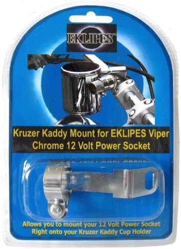 Скоба за монтиране на розетка за захранване EKLIPES EK1-162 Chrome 12V Viper за Подстаканников Kruzer Kaddy и Kustom Kaddy
