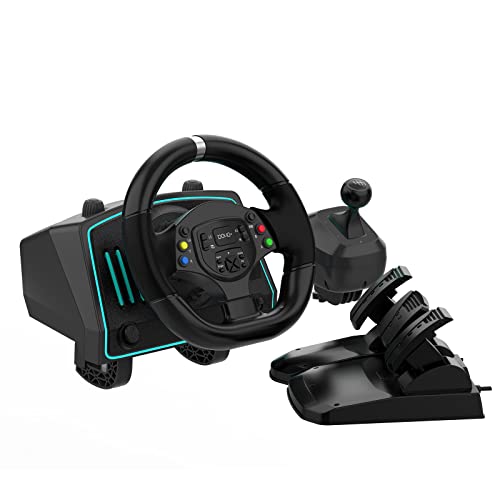 Игралното Гоночное колелото DOYO 1080 ° с Педали и превключвател на скоростите, волан за PC, Xbox One, Xbox Series 360, PS4, PS3 и Nintendo Switch