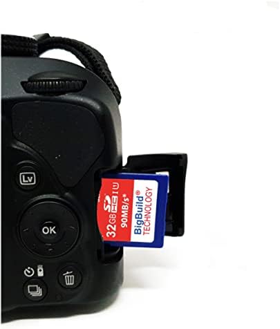 Технология BigBuild 32 GB Бърза SDHC карти с памет 90 MB/s, съвместим с камера Sony Cyber-Shot DSC W800, W830, WX220B,