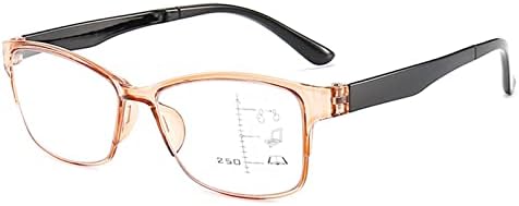 Постепенно Многофокусные Очила за четене с блокиране на синя светлина за Жените и Мъжете, Мультифокальные Компютърни Ридеры с пружинным тръба на шарнирна връзка (?