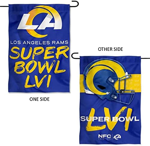 Los Angeles Овни NFC Champions Super Bowl LVI Двупосочен Градински Банер Флаг
