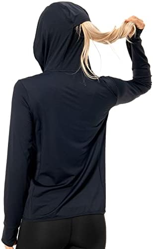 Лек дамски яке-hoody UPF 50+ с пълна цип Солнцезащитная риза с качулка с дълги ръкави и Джобове