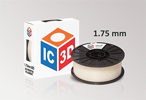 Конци за 3D-принтер IC3D Red 1,75 мм ABS-пластмаса - Бобини с тегло 1 кг - Точност +/- 0,05 mm - Темата за 3D печат на професионален
