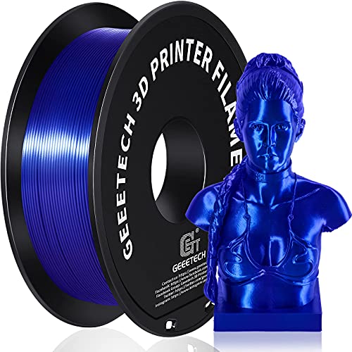 Конци Geeetech Metal Shine 1,75 мм за 3D-принтер, Макара Silk PLA 1 кг (2,2 кг), Царски Син Металик...