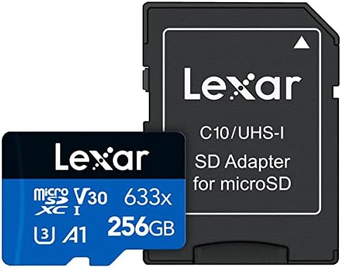 Високоефективна карта памет Lexar microSDXC UHS-I 633x256 GB с SD адаптер