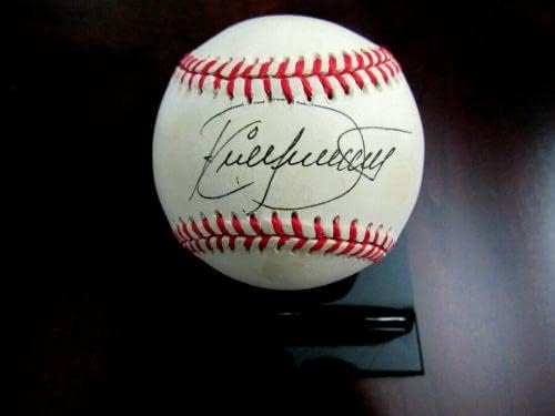 Kirby Puckett Wsc Minnesota Twins Копито Подписа Auto Ретро Бейзбол Oal Jsa Loa - Бейзболни Топки с Автографи
