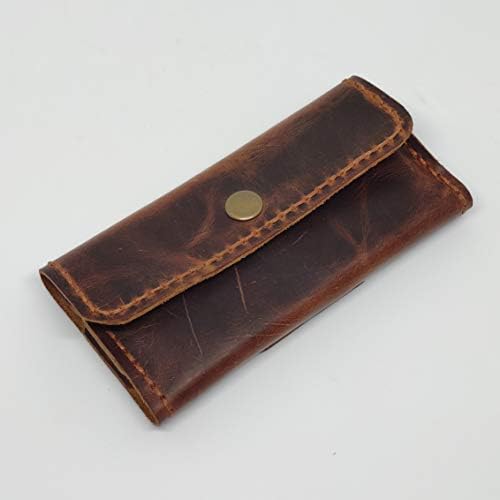 Чанта-кобур от естествена кожа за Oppo A7x, Калъф за вашия телефон ръчна изработка от естествена кожа, Изработен по
