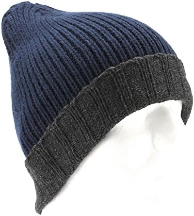 Вязаная Зимна шапка-Бини Croft & Barrow, Цвят Син /Сив, Един размер