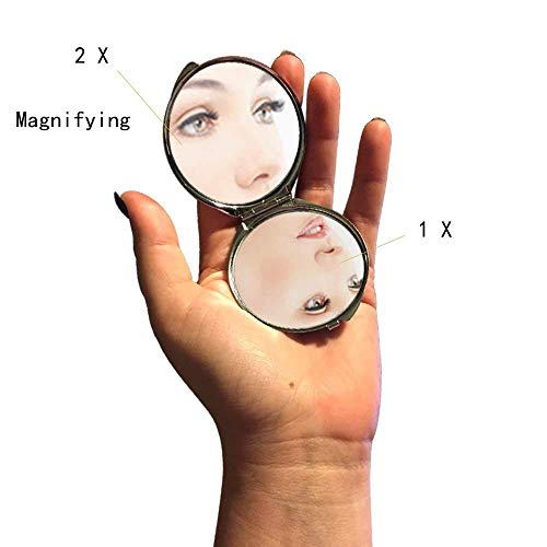 Огледало, огледало за грим,Макро-расфокусированное котешки огледало за мъже/Жени, Увеличително 1 X 2X
