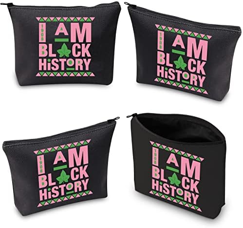 Подарък женски WCGXKO Розово-Зелен Съм Черна история, афро-американски Черен, Гръцки Подарък, Атрибут на подарък (АЗ съм ЧЕРНА ИСТОРИЯ на черно)