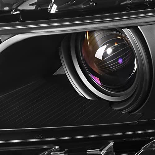DNA АВТОМОБИЛИЗЪМ HL-OH-CI14-BK-CL1 Двойка Проектори, халогенни фарове, Съвместими с Impala 2015-2020, Черен Корпус, Прозрачна леща, рефлектор Прозрачен