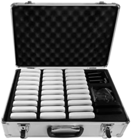 Системата водачи Retekess TT013 Алуминиева Кутия с пяна EVA, Преносим Кутия за съхранение с 32 Слота, за Презареждане на