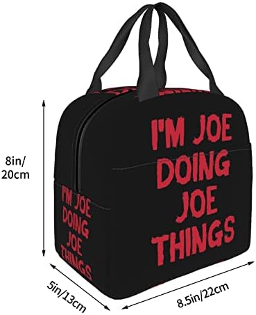 SwpWab I ' m Joe Doing Joe Things Множество Преносима Чанта за Bento С Удебелени Изолация От Фолио, Както За мъже, Така