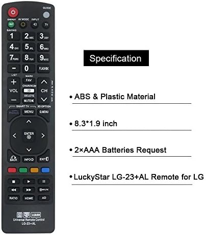 Nettech Новият LG AKB72915239 Универсално дистанционно управление за всички телевизори на LG Smart TV - 1 година гаранция (LG-23 + AL)