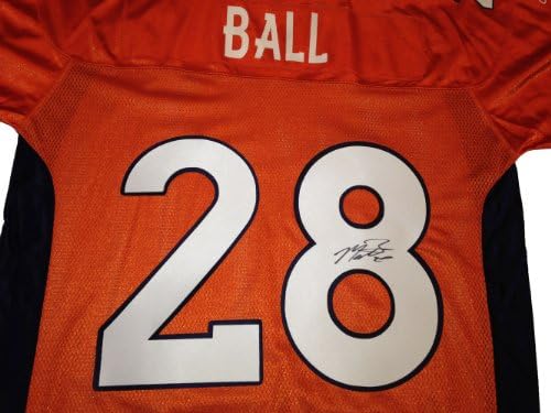 Майк Denver Broncos с автограф на Монти Бол със Снимка за доказателство, че Монти е подписал договор с нас, Denver Broncos,