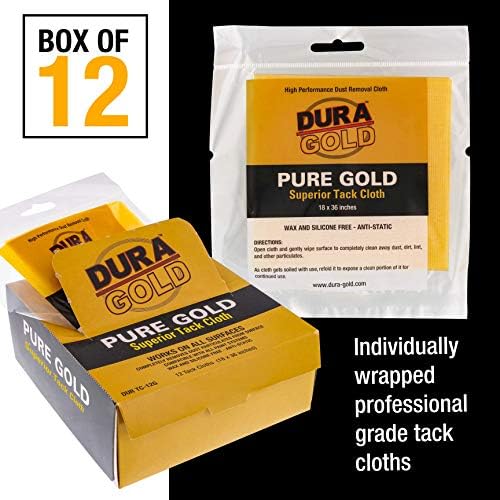 Шлифовъчни дискове Dura-Gold Премия от 6-инчов злато PSA с шкурка 240 (в кутия 50 броя) и салфетки Dura-Злато, от чисто злато, по-високо качество - Лепкава парцали (в кутия 12 броя)