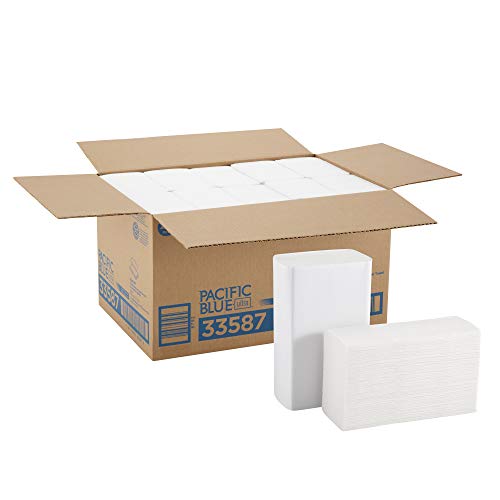 Рециклирани хартиени кърпи Pacific Blue Ultra Trifold от GP PRO (Джорджия-Тихия Океан): 33587: 220 Хартиени кърпи в опаковка: по 10 опаковки в опаковка: бял