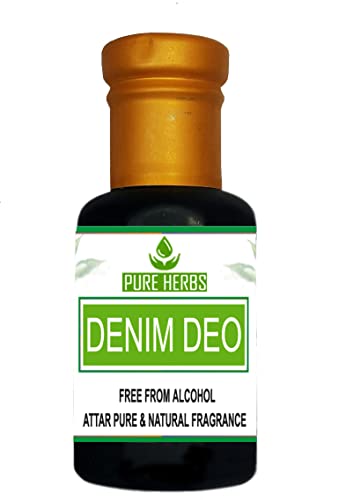 Дезодорант Pure Herbs DENIM DEO ATTAR Без съдържание на Алкохол За мъже, Подходящ за специални случаи, партита и ежедневна употреба 5 мл