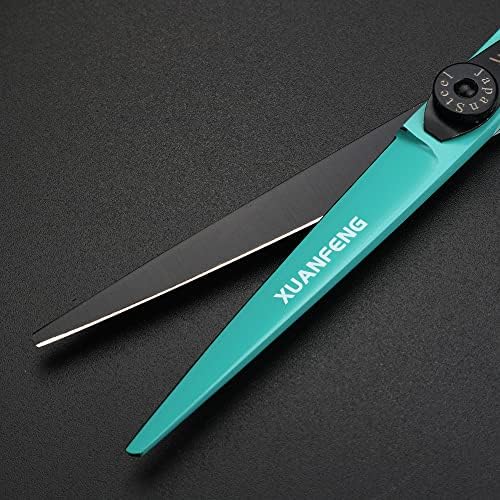 Професионални машинки за стригане XUANFEG 6 инча син цвят от стомана 9cr18 са подходящи за фризьорски салони, мъже, жени, деца и възрастни (ножици за рязане)