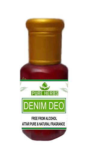 Дезодорант Pure Herbs DENIM DEO ATTAR Без съдържание на Алкохол За мъже, Подходящ за специални случаи, партита и ежедневна употреба 10 мл
