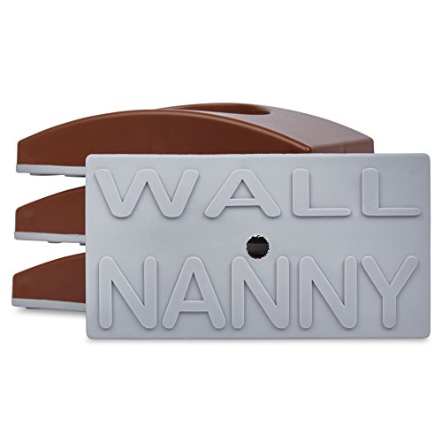 Стенни бавачка (4 опаковки - Произведено в САЩ) Защитна стена за детски врата в помещението - Няма заплахи за сигурността на долните шпинделях - Малка защитна подплат