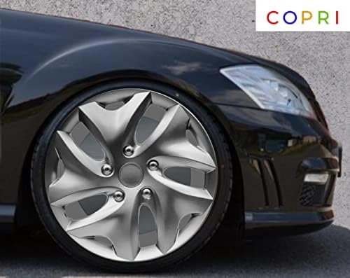 Комплект Copri от 4 Джанти Накладки 14-Инчов Сребрист цвят, Защелкивающихся на Главината, Подходящ За Honda Civic