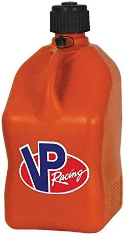 VP Racing Fuels 3572 + 3044B 5-Галлоновый Квадратен контейнер за моторните спортове Оранжев цвят със стандартен