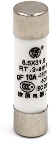 Предпазител Baomain RT19 10A gf Цилиндрична Керамична тръба 8,5x31,5 500 мм В Опаковка от 10