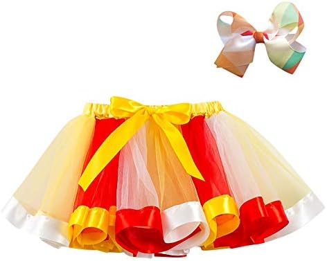 terbklf/Детски Празничен Танцов Балетен Костюм за Момичета, Пола-пакет + Шнола с Лък, Комплект за Детска представяне, Опаковки