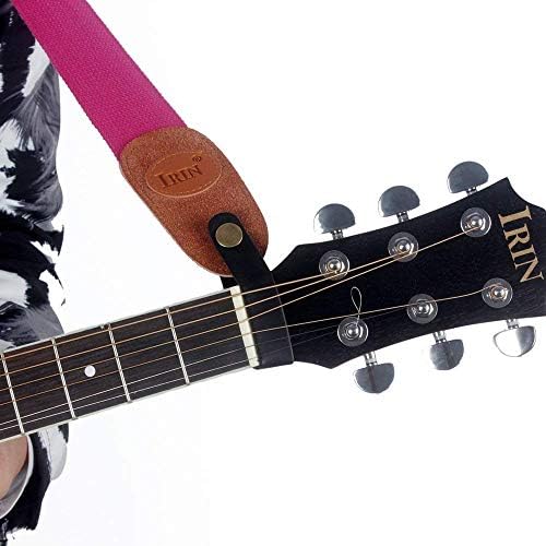 Бутон за каишка за акустична китара от естествена кожа на Бвп каишка (Черен със златна бутон) 2 БР - by PPX