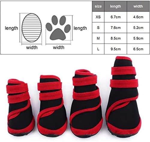 LOUYK 4 бр./компл., обувки за кучета, водоустойчив обувки за кучета с трайно плъзгане подметка за малки, Средни и Големи Кучета, стоки за домашни любимци на открито (Цвят