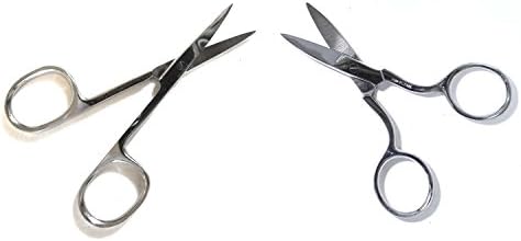 ToolUSA 2 бр. Ножици за маникюр и педикюр от неръждаема стомана | дължина 3-1/2 инча: КОМПЛЕКТ-SC45351