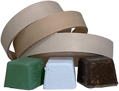 3 Опаковки кожени ремъци 3/4 x 12 за Ken Onion Work Sharp - В състава са включени зелени, бели и кафяви полирующие съединения