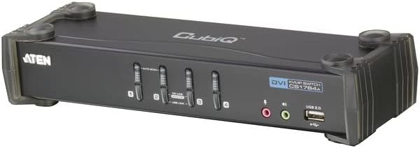 Превключвател ATEN с 4 порта USB 2.0 и DVI KVMP (CS1764A)