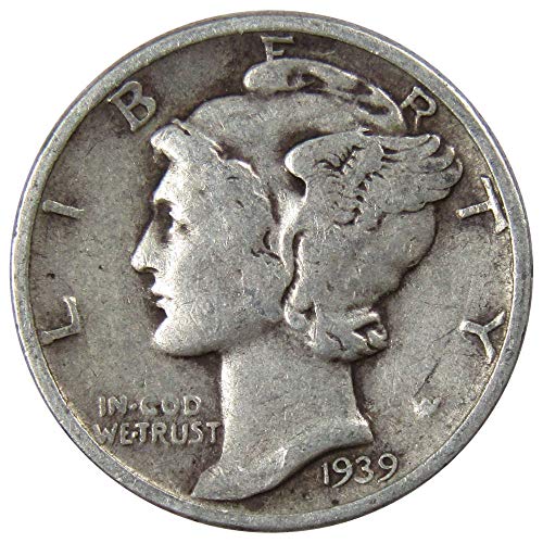 1939 Mercury Dime AG ЗА Добра от 90% от Сребърна Монета на САЩ 10в, са подбрани