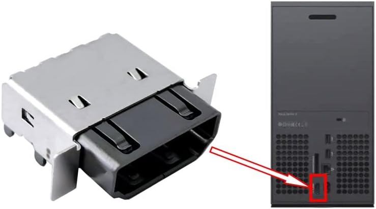 PHONSUN Подмяна на HDMI Порт Конектор Конектор Интерфейс Ремонт на детайли за конзолата Xbox X Серия (XSX)