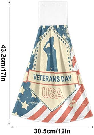 Emelivor Кухненски Кърпи за Ръце, Подвесная Контур, Деня на Ветераните, Флаг Америка, Супер Абсорбиращи Кухненски