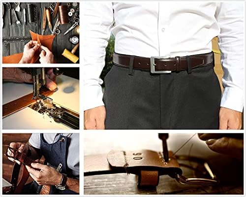 Мъжки Кожен колан за дрехи KM Legend -Класика и Мода за работа, бизнес и ежедневието