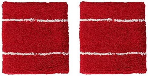 2 Опаковки Двойна Тънък Раиран Гривна от Хавлиени тъкани от Памучна смес, Впитывающего Пот