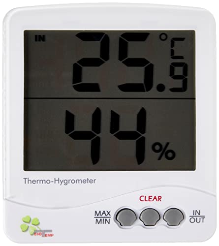 Alla France 91000-027/B Цифров Термогигрометр с по-голям дисплей, диапазон на относителна влажност на въздуха до 50+70°C/-58+158°F/20-99%