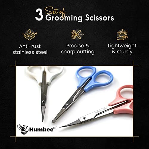 Комплект Ножици за Подстригване на коса Humbee, Ножици за Стригане на лицето, В Носа, Мустаците и Брадата, Ножици