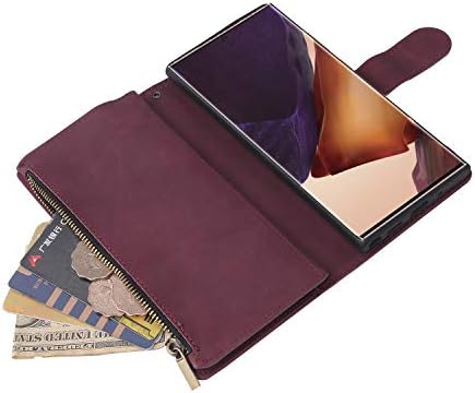 Калъф за телефон LBYZCASE за Galaxy Note 20 Ultra (2020 Г.), Луксозна чанта-портфейл от изкуствена кожа с панти капак-фолиантом