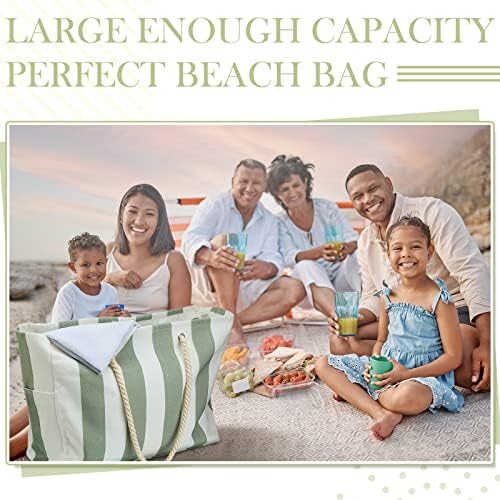 Плажни чанти Silkfly за жени, по-Голямата Голям Чанта-Тоут с Косметичкой, Холщовая Плажна Чанта-Тоут със