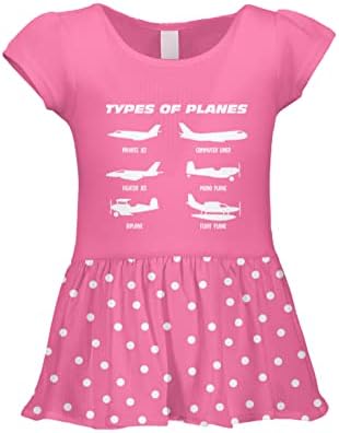 Видове самолети Tcombo - Airplanes Jets Бебешка Рокля в рубчик за Деца