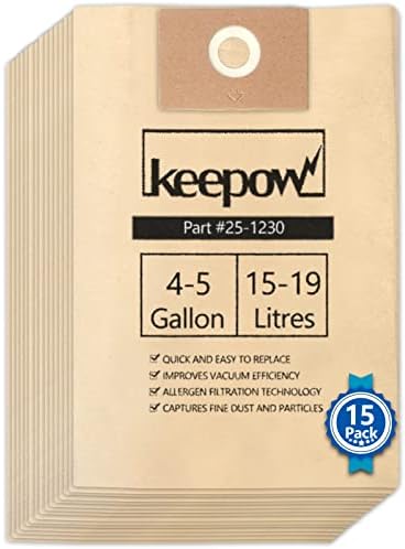 Филтърни торби KEEPOW 25-1230 са Съвместими с пылесосами Stanley обем 4-5 литра SL18129, SL18130, SL18130P 15 бр.