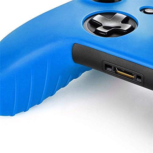 Мек силиконов Аналогов Джойстик Thumb Stick Grip Caps Защитен Калъф за контролера на Xbox One (син)