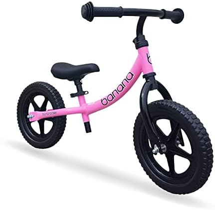 Баланс на мотора Banana LT - Лек детски велосипед за момчета и момичета, 2, 3, 4, и 5 години - Детски велосипеди без педали с регулируеми волана и седалката - Алуминиеви гуми E