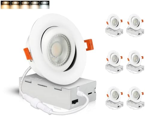 - Вградени лампа ОБЛАЧНО BAY Eyeball 5 цвята, 4-инчов кардан led лампа с разпределителната кутия, номинална IC, 9,5 W CRI90