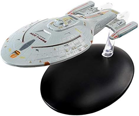Star Trek Официалната колекция звездолетов | U. S. S. Voyager NCC-74656 с масичка за пускането на 6 от Eaglemoss Hero Collector