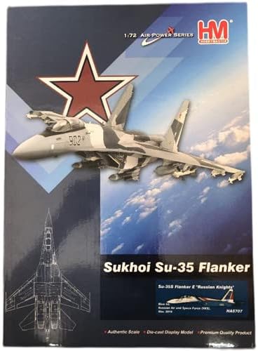 Hobby Master Су-35С Flanker E Руски рицари, Синьо 50, Въздушно-космическите сили на Русия (ВКС), ноември. 2019 г. 1/72 ОТБОР модел на самолет, направен ПОД натиск